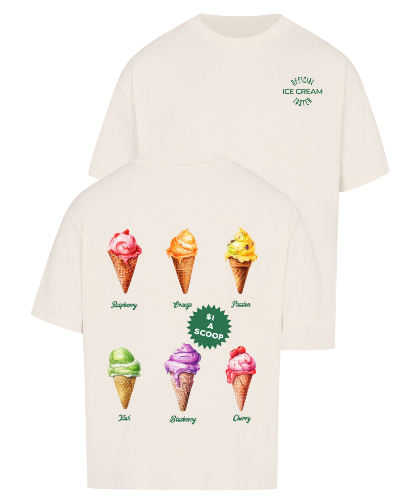Urban Tag Oversized T-Shirt – "Ice Cream Club"