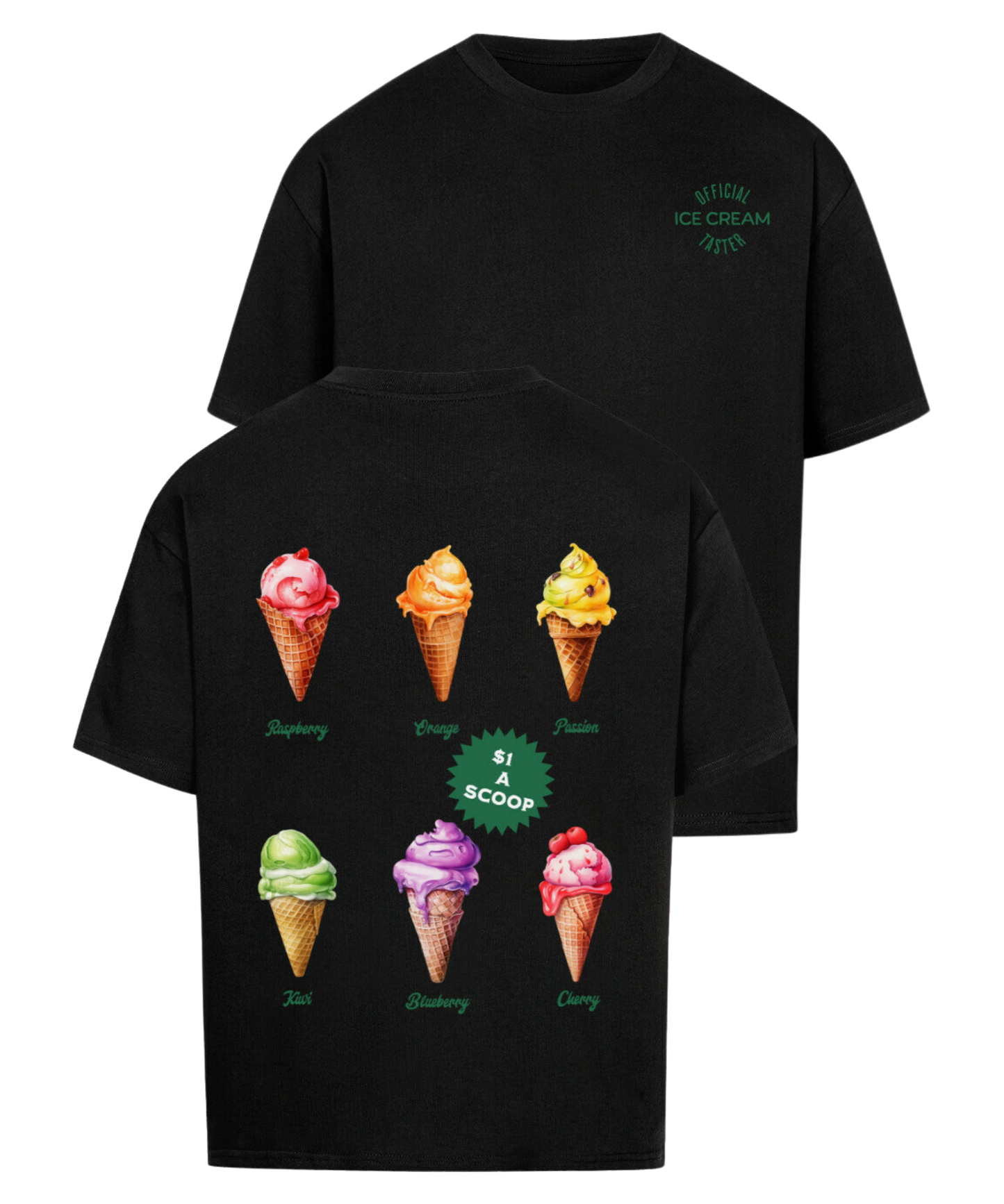Urban Tag Oversized T-Shirt – "Ice Cream Club"