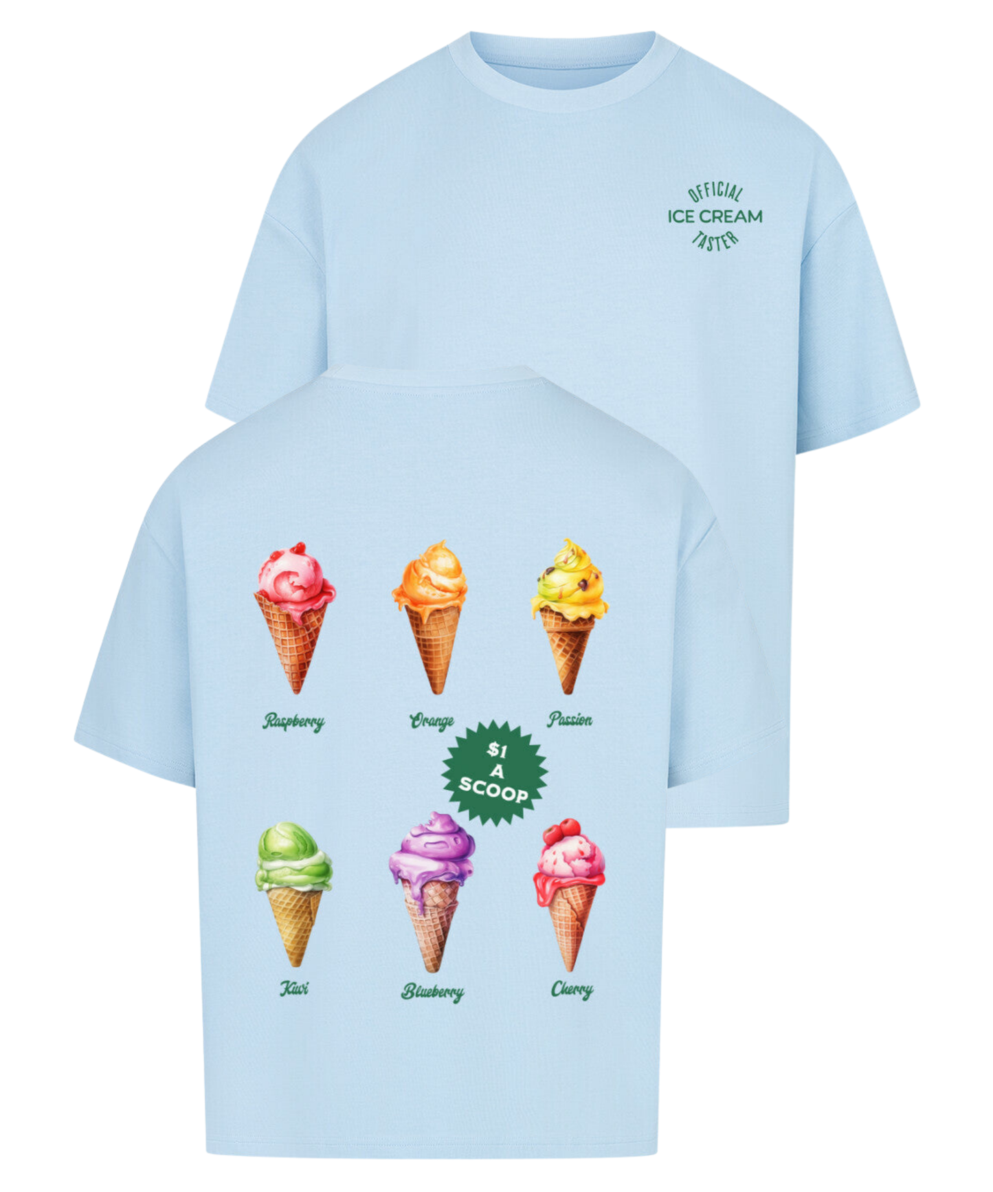 Urban Tag Oversized T-Shirt – "Ice Cream Club"