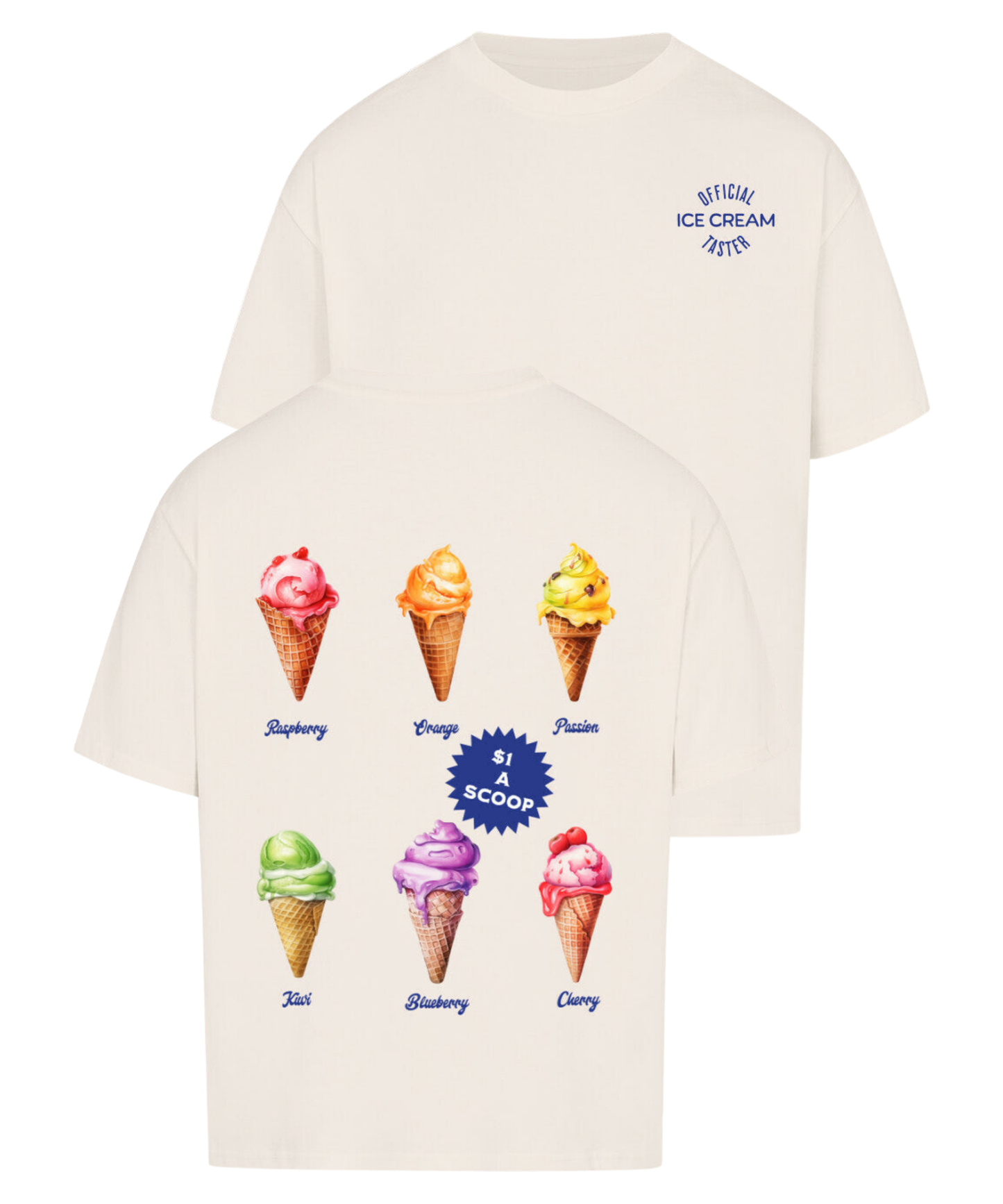 Urban Tag Oversized T-Shirt – "Ice Cream Club"