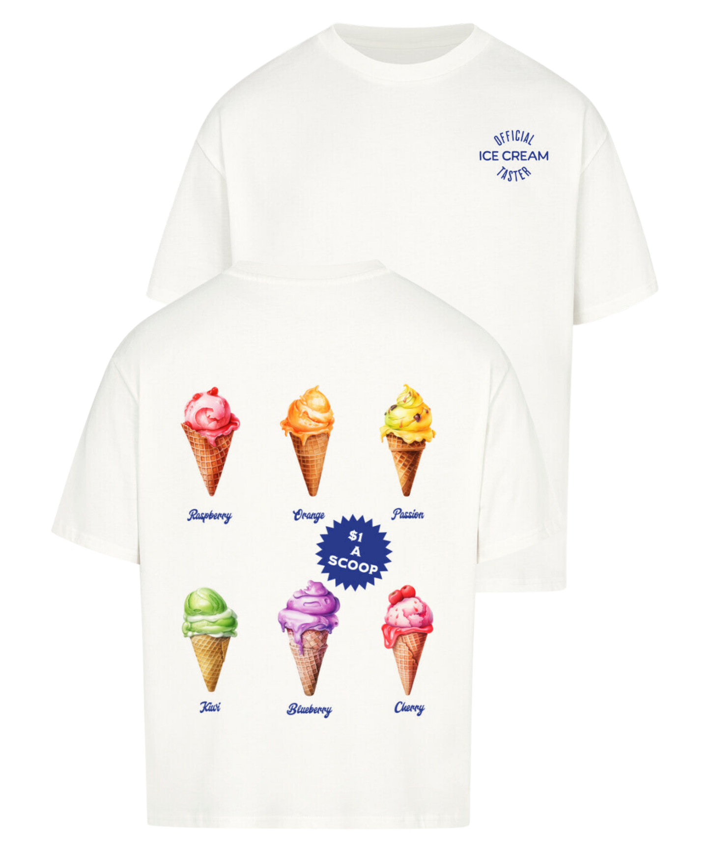 Urban Tag Oversized T-Shirt – "Ice Cream Club"