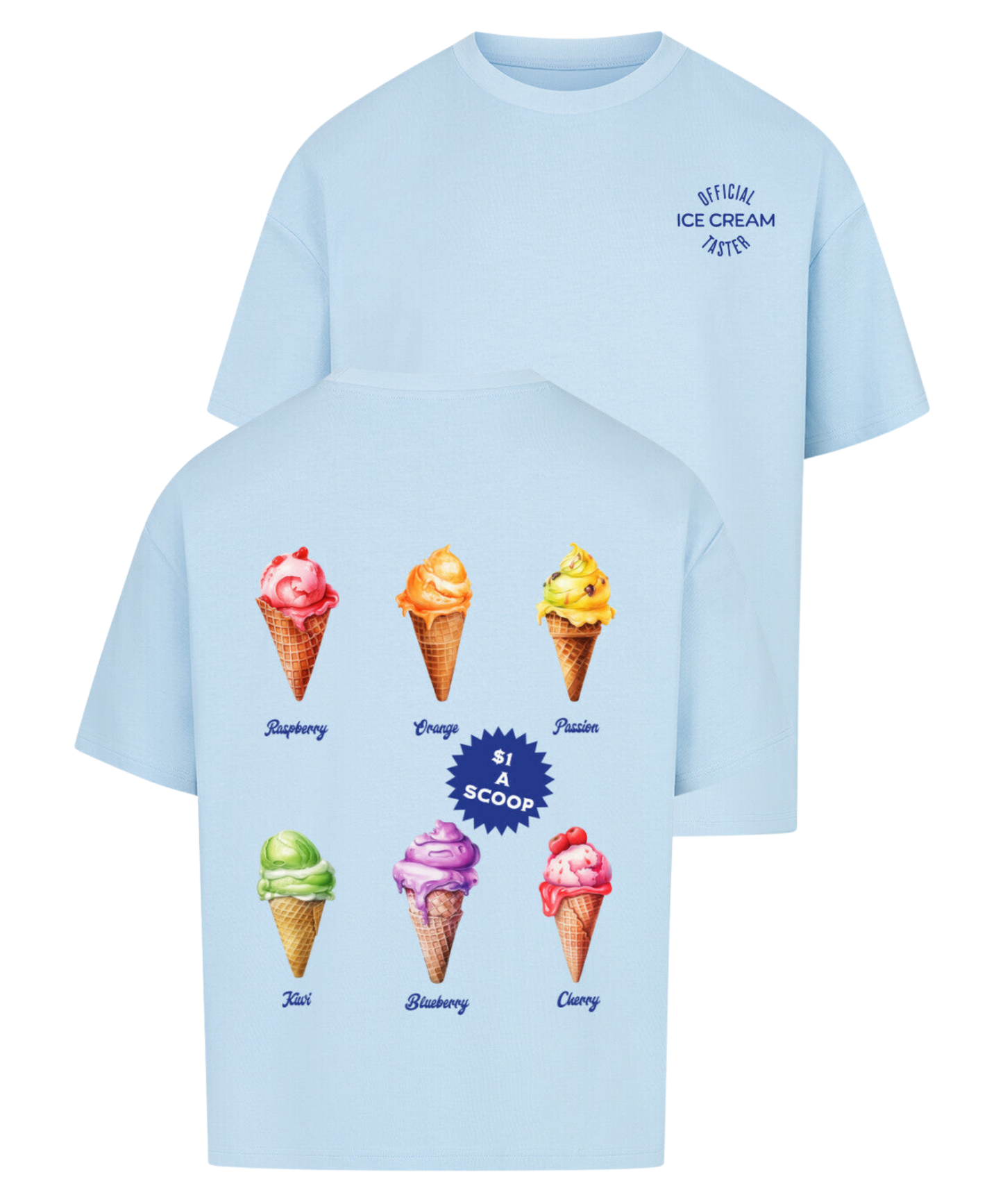 Urban Tag Oversized T-Shirt – "Ice Cream Club"