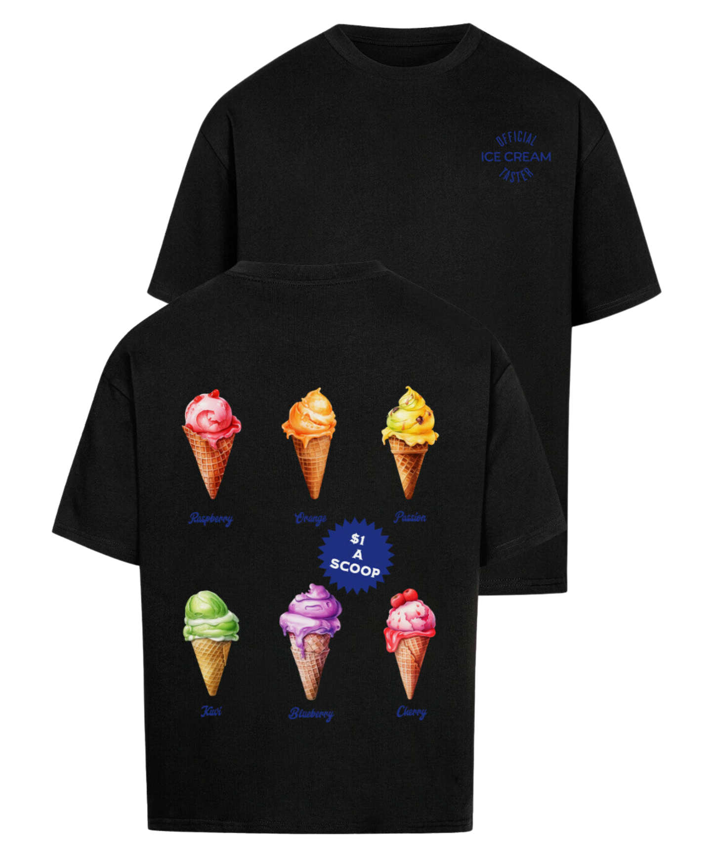Urban Tag Oversized T-Shirt – "Ice Cream Club"