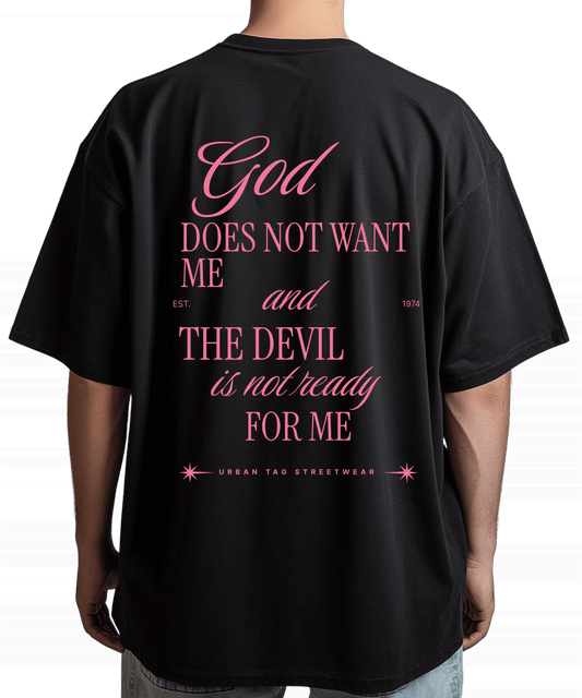 Urban Tag Oversized T-Shirt – "God & Devil"