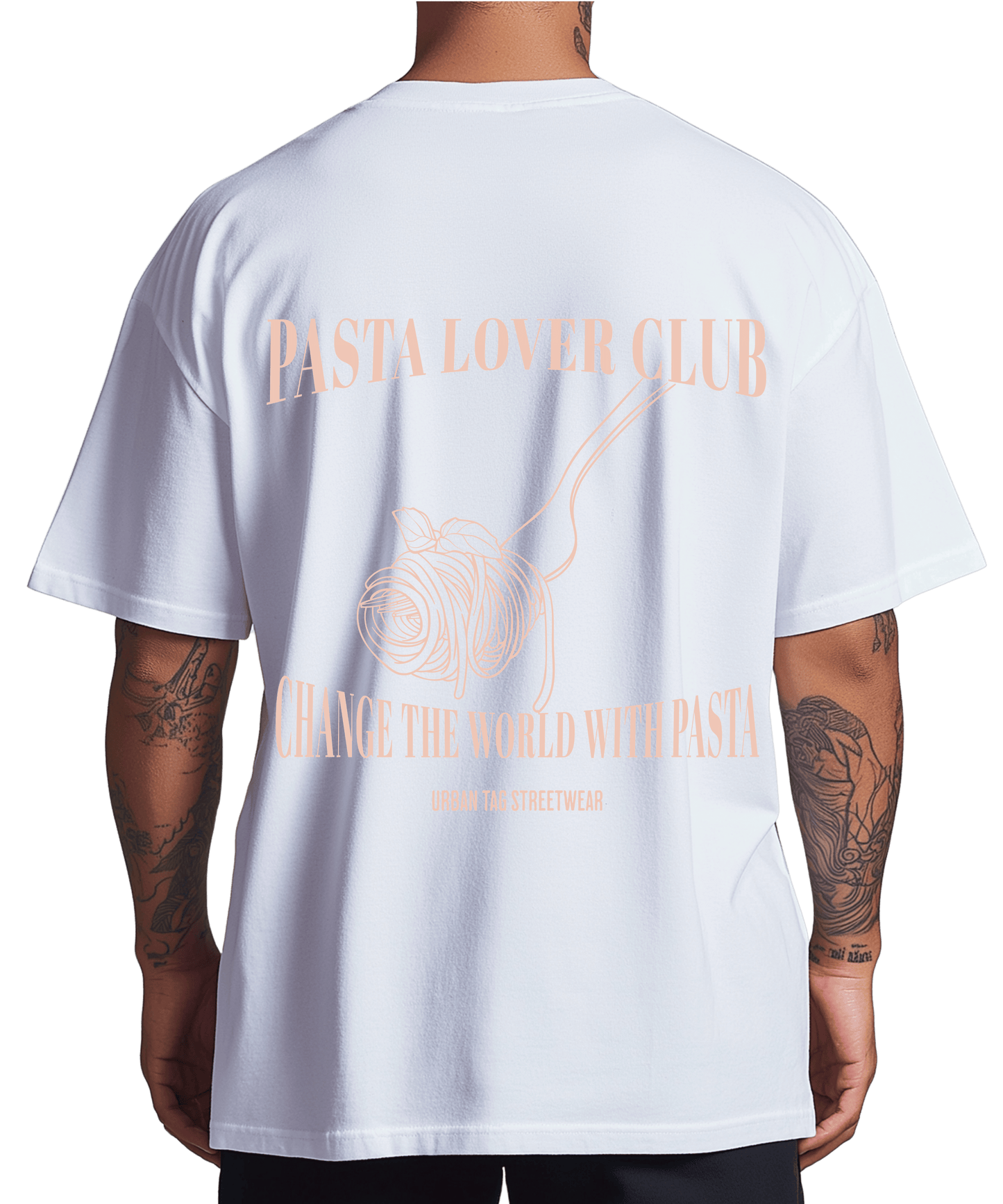 Urban Tag Oversized T-Shirt – "Pasta Lover Club"