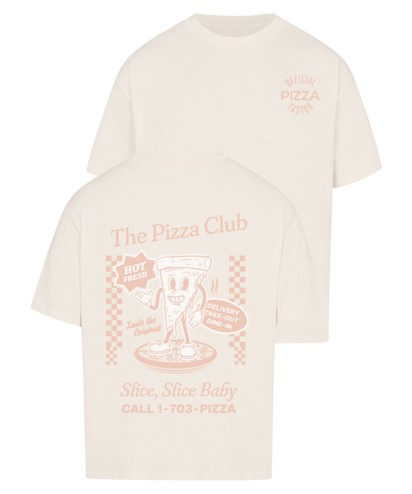Urban Tag Oversized T-Shirt – "The Pizza Club"
