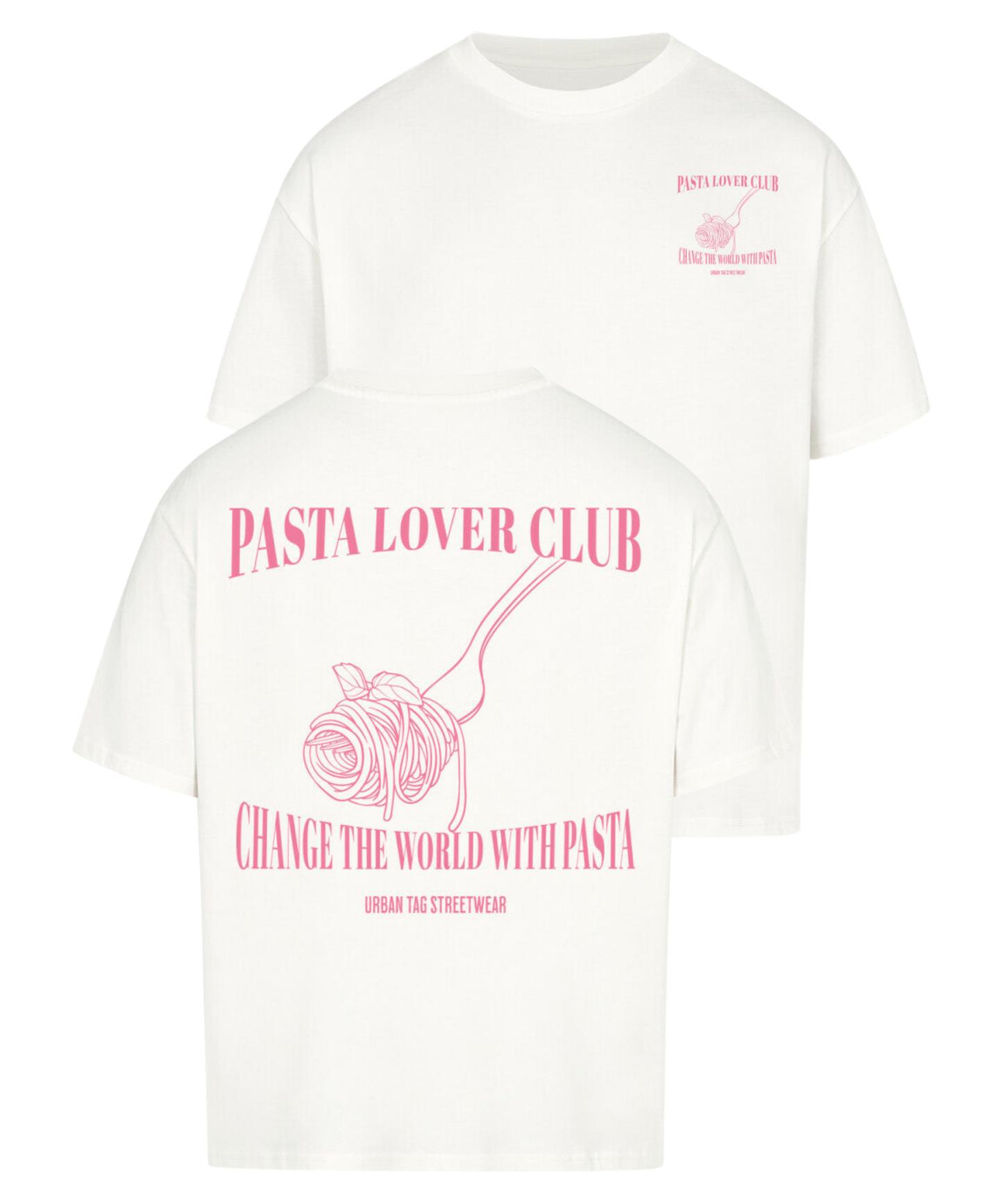 Urban Tag Oversized T-Shirt – "Pasta Lover Club"
