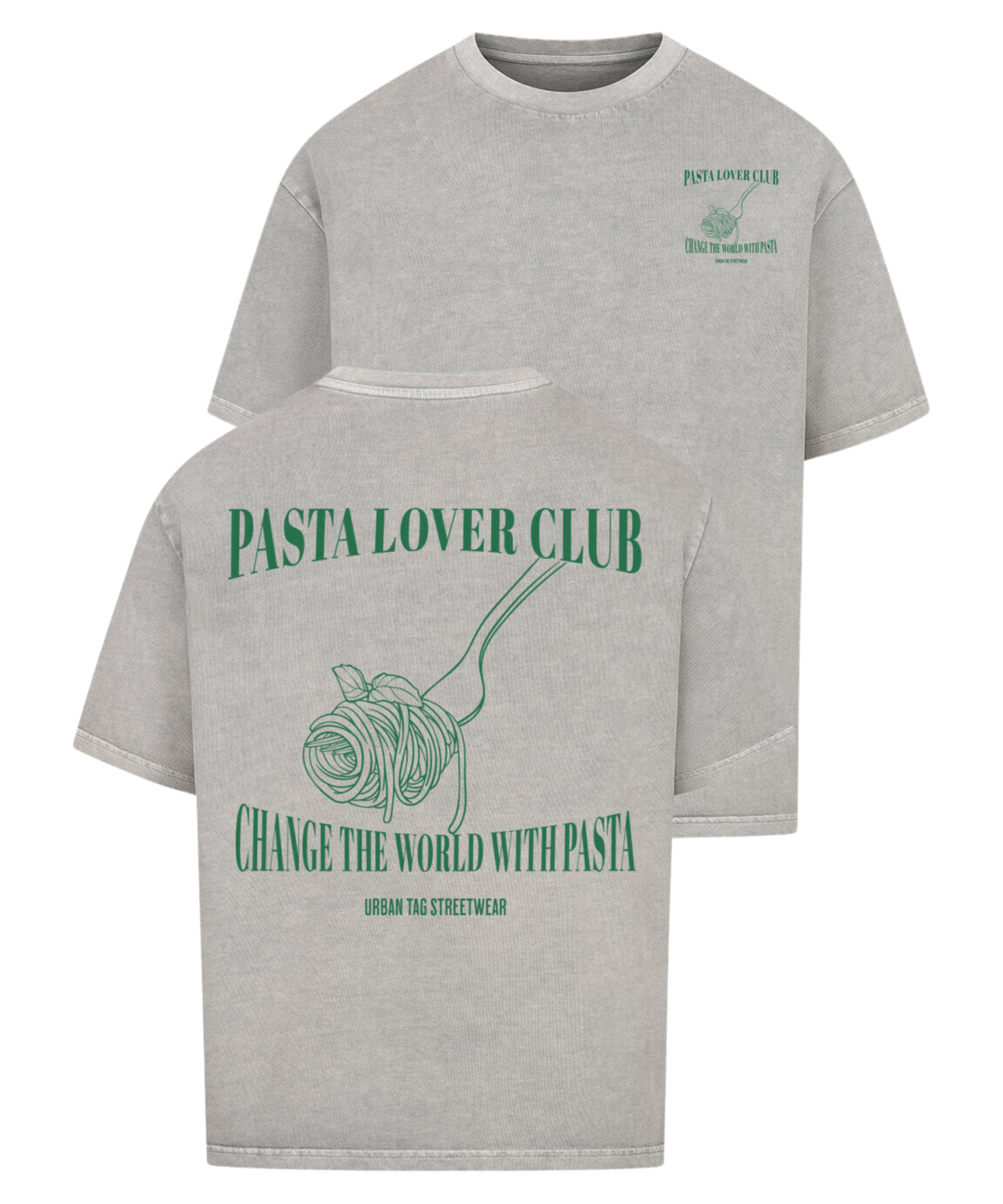 Urban Tag Oversized T-Shirt – "Pasta Lover Club"