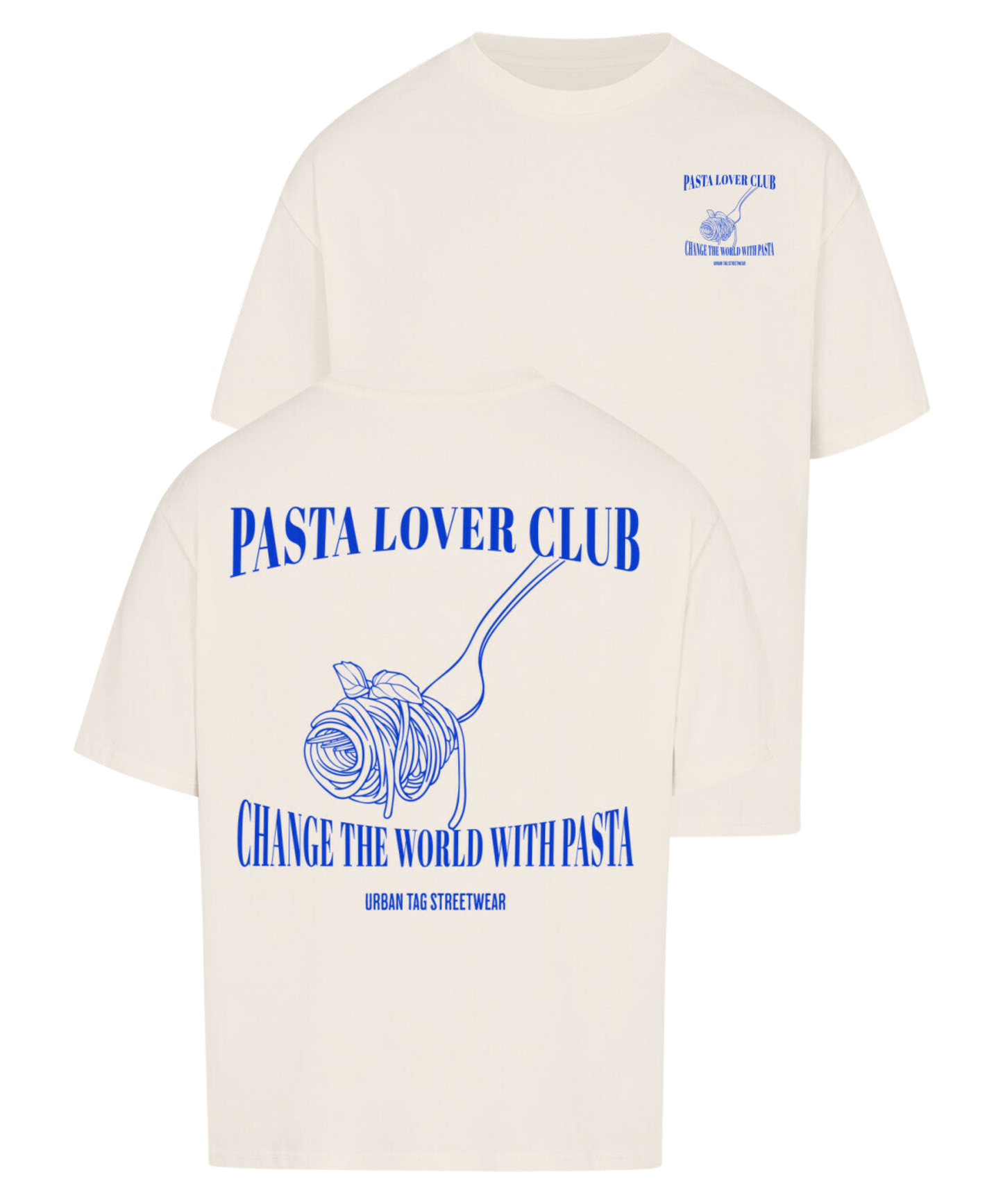 Urban Tag Oversized T-Shirt – "Pasta Lover Club"