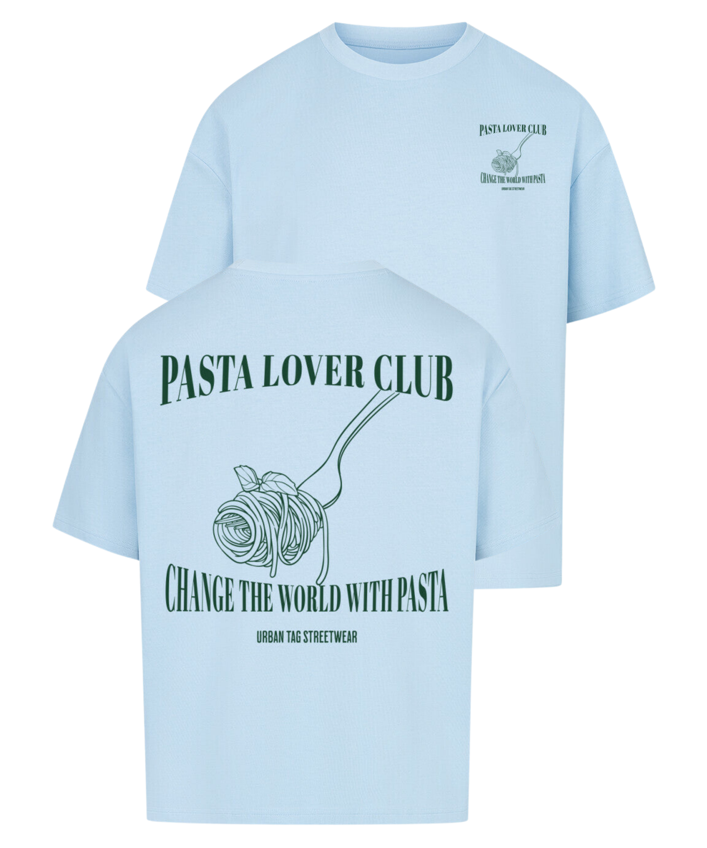 Urban Tag Oversized T-Shirt – "Pasta Lover Club"