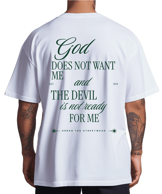 Urban Tag Oversized T-Shirt – "God & Devil"
