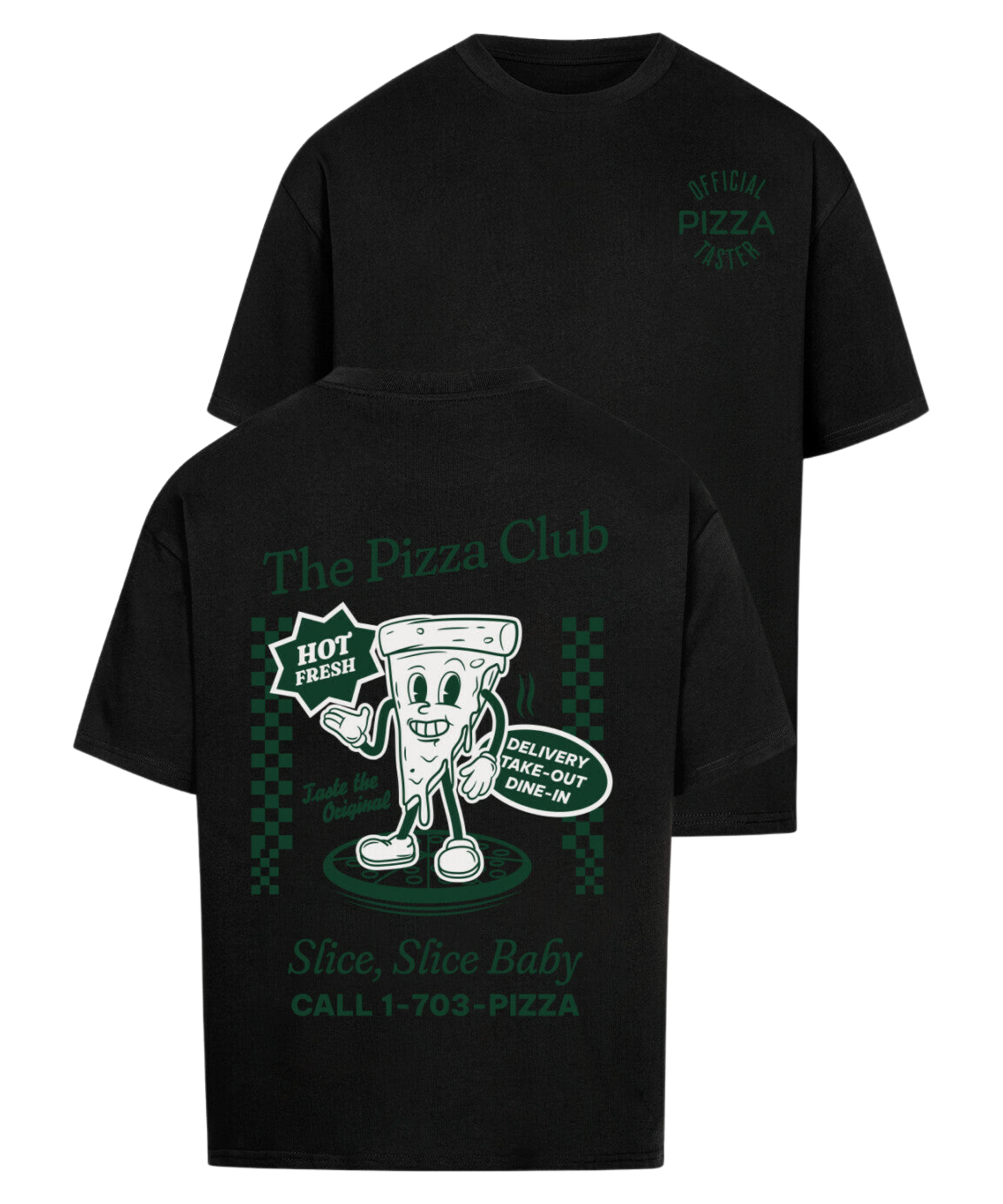 Urban Tag Oversized T-Shirt – "The Pizza Club"