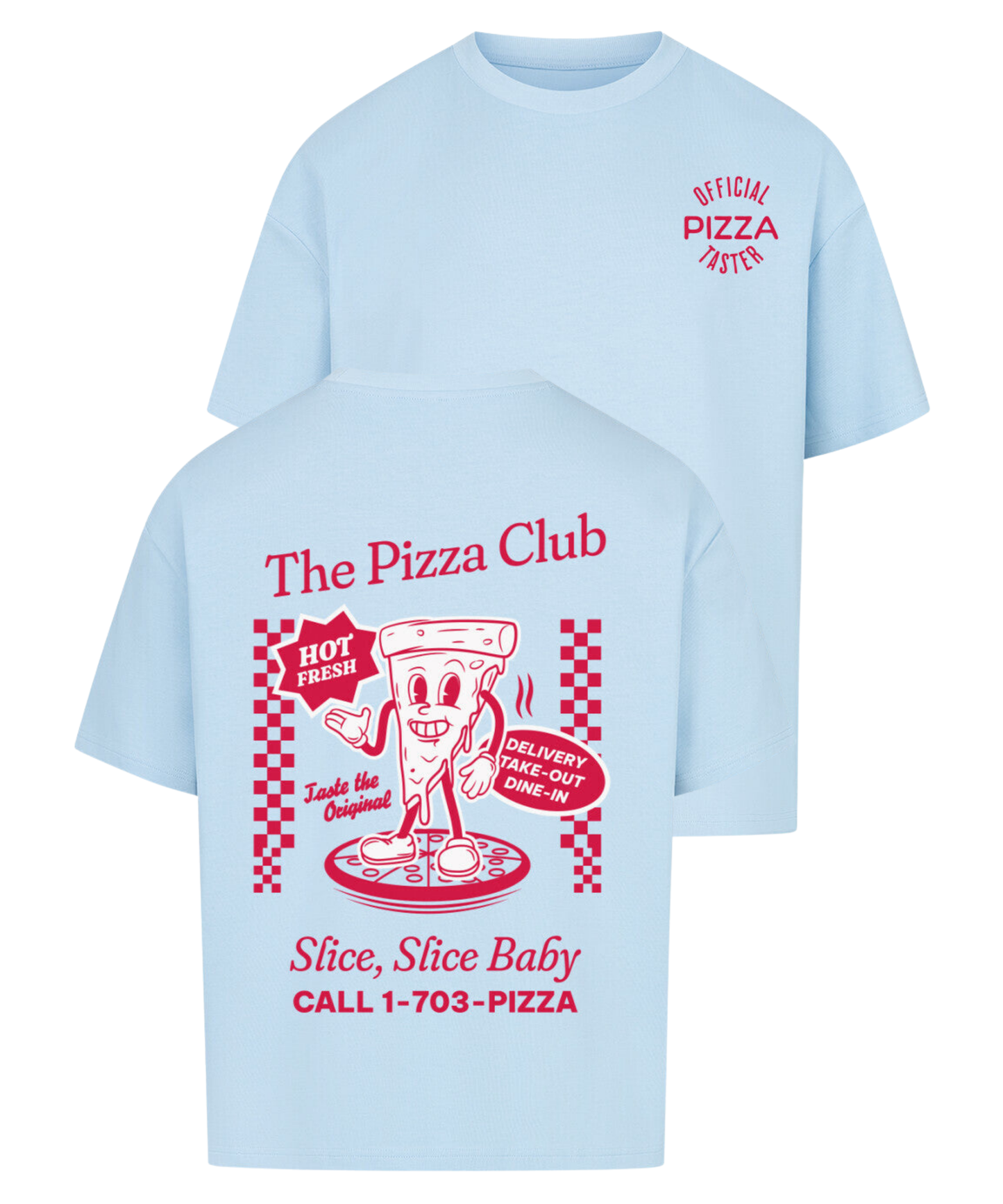 Urban Tag Oversized T-Shirt – "The Pizza Club"